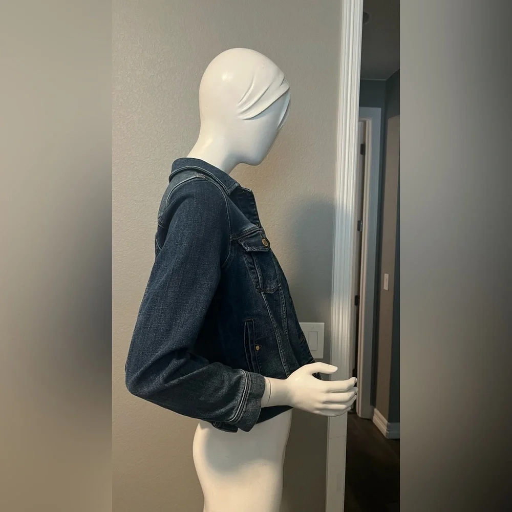 Liverpool Classic Dark Blue Jean Jacket side S - Picture 6 of 8